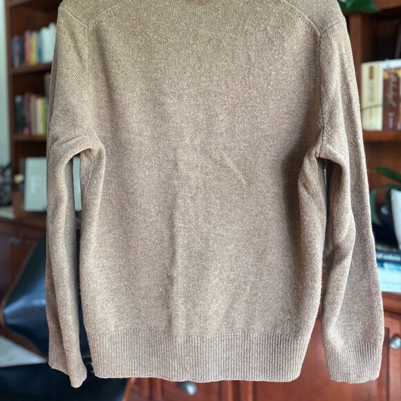 J.Crew Shawl Collar Sweater, Camel Color, Size Medium - Picture 3 of 3